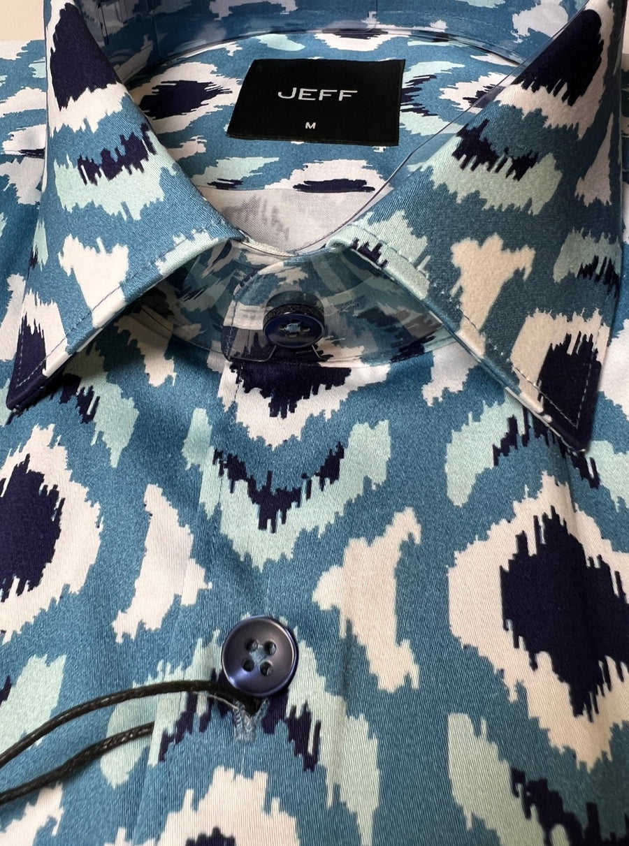 Men's short sleeve pattern shirt