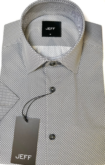 Short sleeve micro pattern shirt