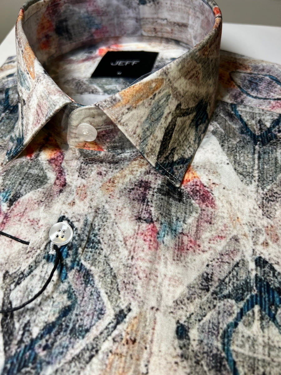 Short sleeve abstract shirt