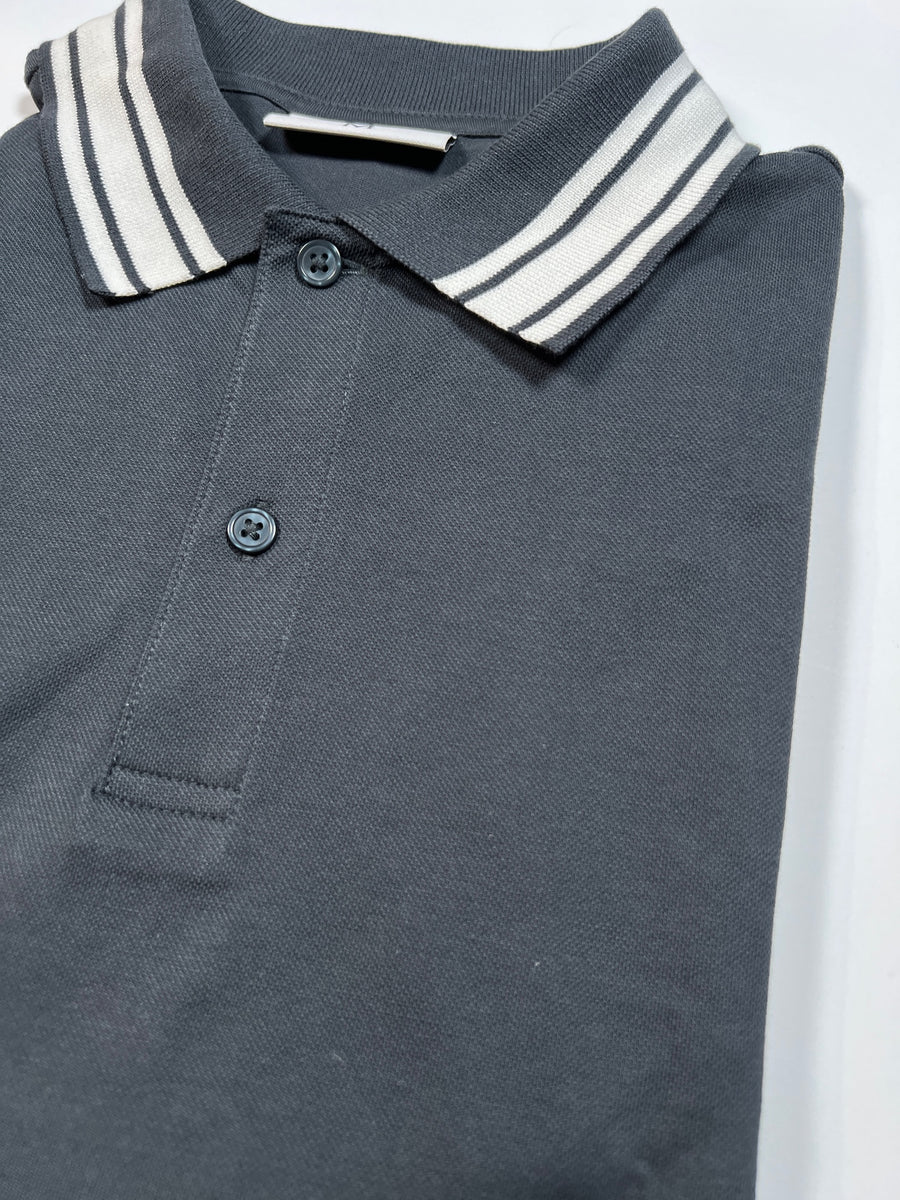 Short sleeve polo with trim